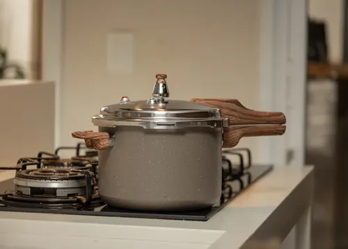 Panela De Pressão Revestimento Cerâmico 4,2l Quality House Cinza