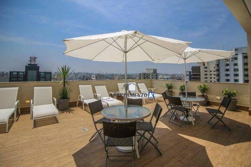 Imagem 26 de 30 de Apartamento Studio Pé Direito Duplo À Venda 35m² C/ 1 Dorm - Mobiliado - 1 Vaga - Campo Belo - Sp - Ap0005