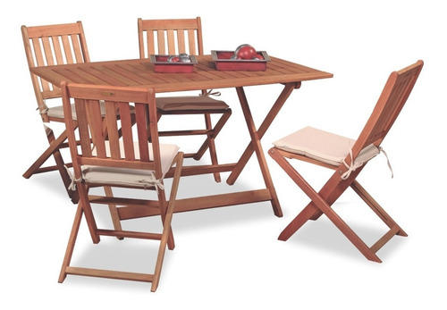 Imagen 5 de 5 de Silla Plegable Panambi De Madera Eucaliptus Pintada
