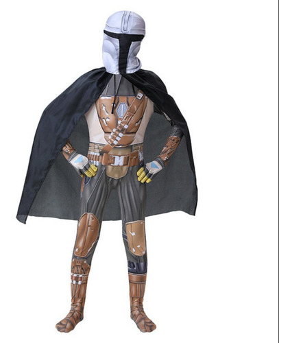 Star Wars The Mandalorian Mono Capa Niños Traje De Cosplay