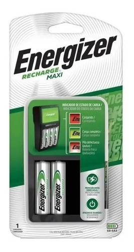 Imagen 3 de 4 de Combo Cargador Energizer Maxi + Baterias Recargables Aaa X4