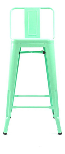 Taburete Metálico Con Respaldo Tolix 66cm