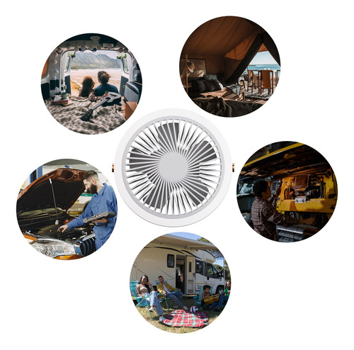 Imagen 8 de 9 de Ventilador De Techo Multifunción De Tres Velocidades 2000mah