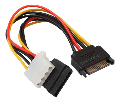 15pin Serial Ata Sata Macho A 4 Pines Y 15pin Hembra Cable