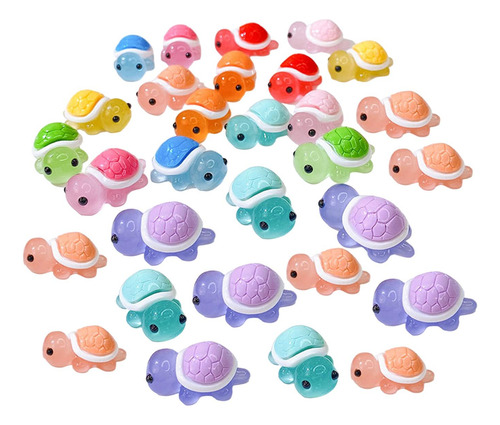 30 Piezas De Minitortuga De Resina, Figura Pequeña, Pecera,