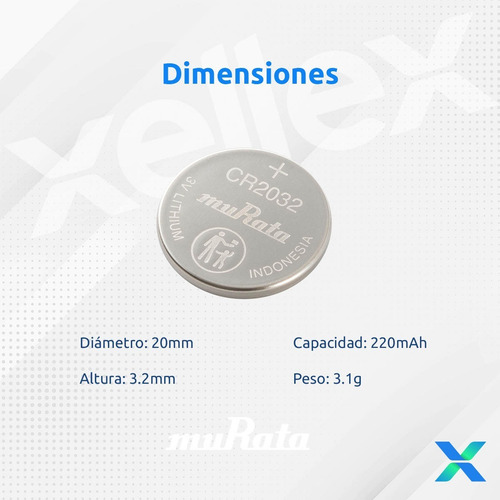 10 X Pilas Boton Cr2032 Sony / Murata 2032 San Martin