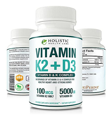 Suplemento Vitamina D Max Absorción Vitamina K2 + D3 (5000i