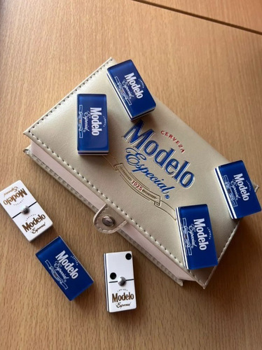 Domino Modelo Especial Beige - Azul Con Portavaso Galas # 4