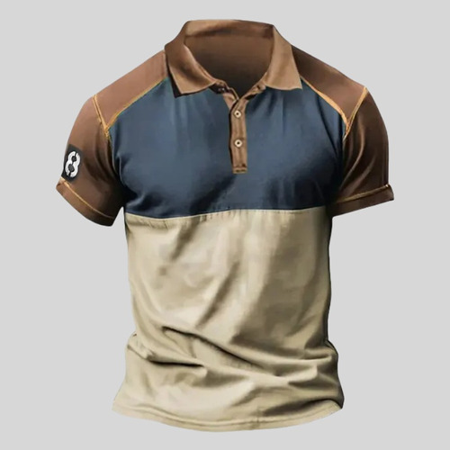 Vintage T-shirts 3d Printed Military Casual Polo For Men