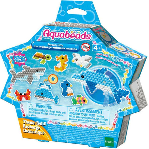 Brinquedo Aquabeads Ocean Life Recarga Epoch 600 Beads