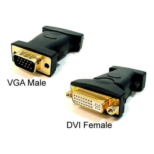 Adaptador Conector Dvi Fêmea X Vga Macho Db15 24+5 Pinos