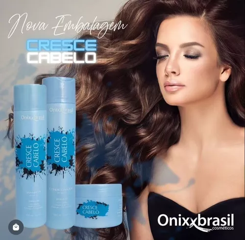 Kit Onixx Brasil Cresce Cabelo C/ 3 Prod Masculino E Feminin