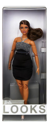 Barbie Signature Looks 12 Cabelos Castanhos Ondulados Curvy