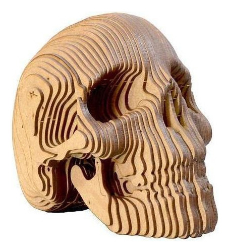 Quebra Cabeças 3d Cranio Busto Mdf 3mm Natural - Darama