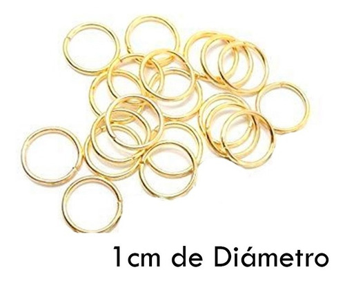 Imagen 2 de 8 de 10 Argollas Lisas Dorado Sin Dije Para Trenzas Braids Box