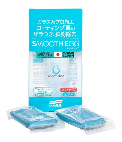 Clay Bar Smooth Egg Macia Com 2 Unidades 50g Soft99