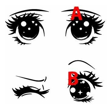 Vinilo De Pared Ojos De Mujer Estilo Manga Anime Decal