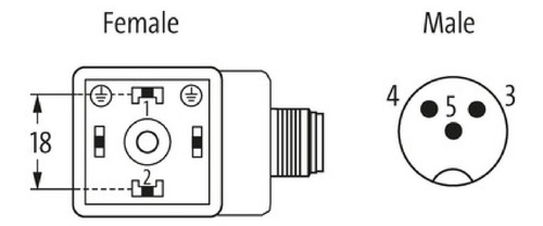 Conector Para Válvula Msud 7000-41421-0000000 A (18mm) M12x1