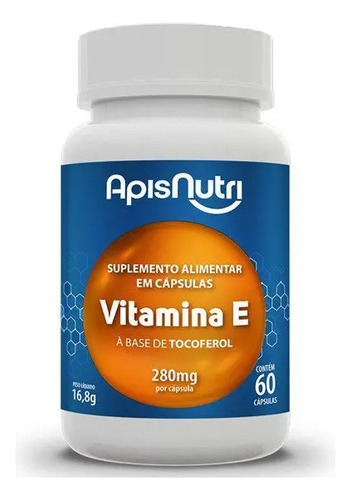 Vitamina E Oil - 280mg (60 Caps) Natural