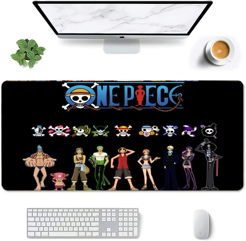 Mouse Pad Largo Diseño Logo Personajes One Piece Art 30x70cm