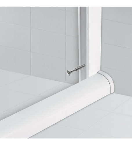 Porta Box Sanfonada Para Chuveiro Pvc 190x185cm Bcf Hewt