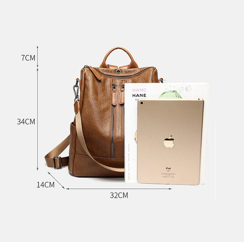 Imagen 2 de 9 de Morral De Viaje De Cuero De Moda Para Mujer