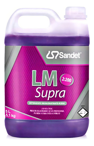 Lm Supra 5l Desincrustante Concentrado Para Metais Sandet