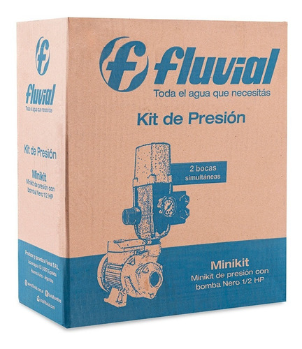 Imagen 9 de 10 de Kit Bomba De Agua Fluvial Presurizadora Nero 0.5hp + 2 Bocas