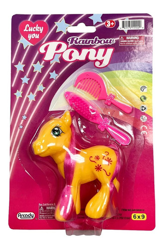 Juguete Muñeco Mini Pony Peinado Cabello Con Accesorios