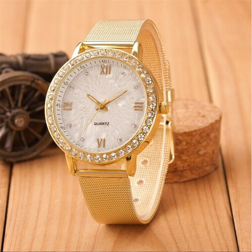 Relógio Feminino Ouro/diamantes