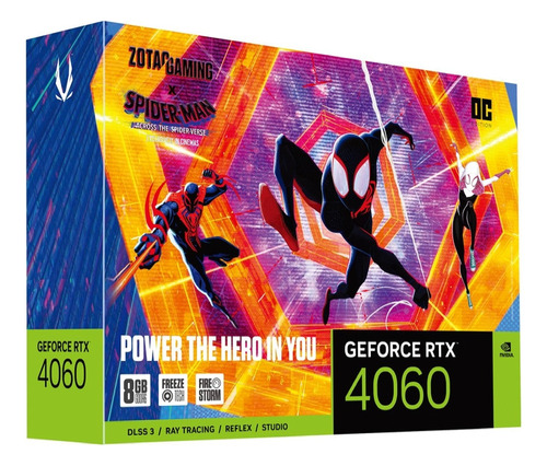 Tarjeta de video Nvidia Zotac  Gaming X Spider-Man GeForce RTX 40 Series RTX 4060 ZT-D40600P-10SMP OC Edition 8GB