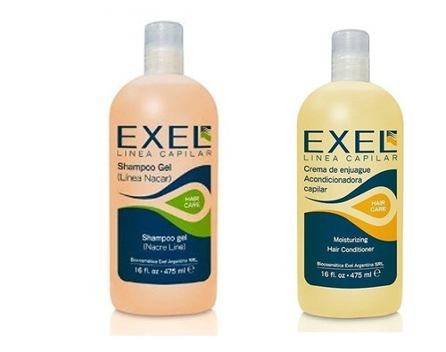Kit Capilar Almendras Exel Shampoo Acondicionador 475 Ml