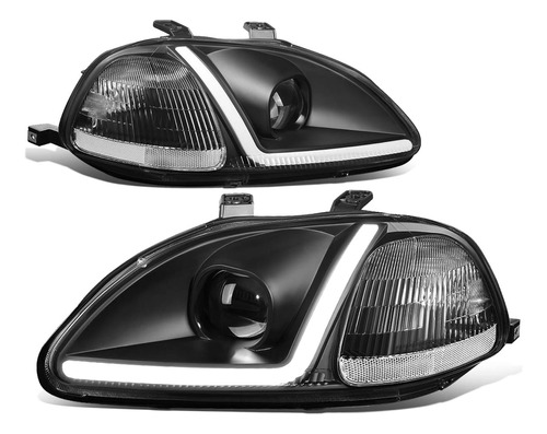 Dna Motoring Hl-lb-hc96-bk-cl1 Faros Delanteros Led Drl