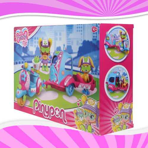 Pinypon Puppy Motorbiker Set Muñeca Con Accesorios Famosa
