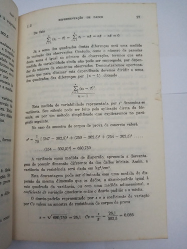 Curso De Estatística Elementos - Capa Verde (Usado)