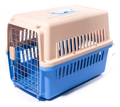 Transportadora Para Perro Jaula Mascota Kennel Chico 56 Cm Color Azul