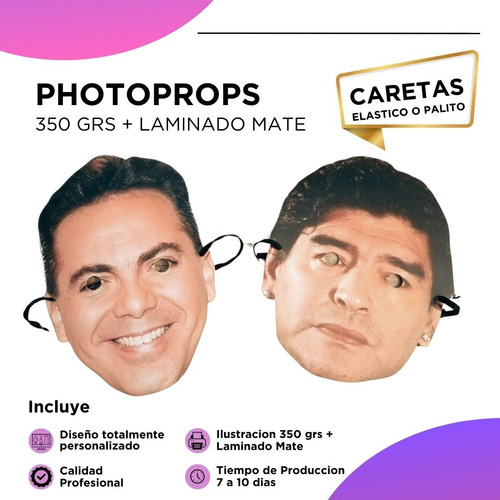Photoprops - Caretas Personalizadas - Ideas Inolvidables