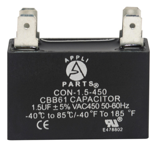 Appli Parts Condensador Capacitor De Ventilador 1.5 Mfd (