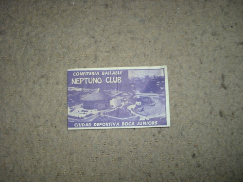 Imagen 3 de 4 de Rara Tarjeta Boliche Neptuno Ciudad Deportiva Boca Juniors