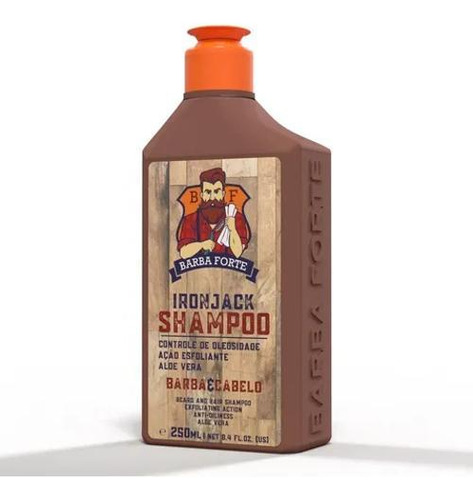 Shampoo Ironjack Barba E Cabelo 250ml Barba Forte
