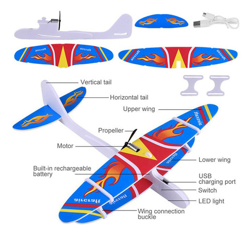 Avión De Deslizamiento Eléctrico De Espuma, Juguetes