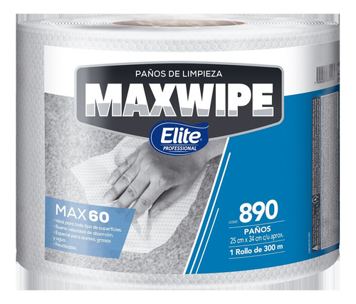 Paño de limpieza Elite Professional Maxwipe 60 paño 890 u