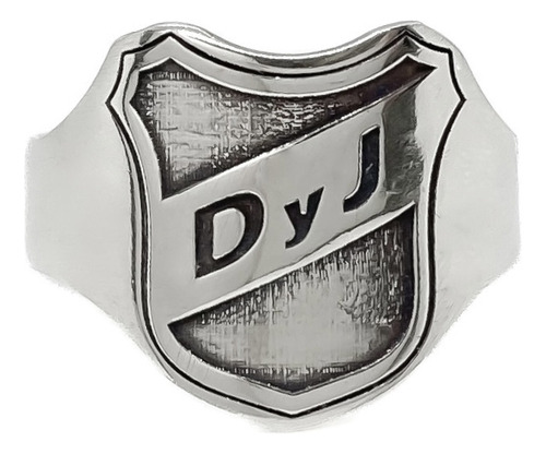 Anillo Escudo Equipo FĂștbol Argentina Defensa Y Justicia C - Grande Plata 925