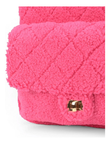 Mochila De Costas E Estojo Barbie Rosa Pink Pelúcia Luxcel