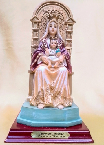 Virgen Coromoto En Poliresina, Marca D Angelo, 22 Cm