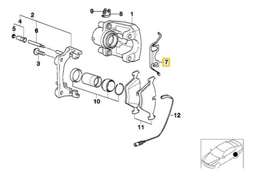 Resorte Antiruido Mord Trs 157046 Bmw E36 E34 E32 E87 E90 Z3