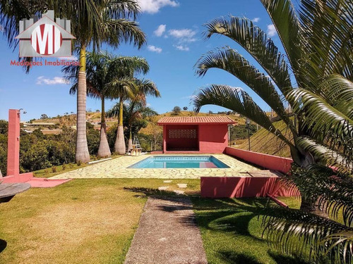 Imagem 1 de 30 de Linda Chácara Com 4 Dormitórios, Sendo 01 Suíte, Pomar, Piscina E Campo De Futebol, À Venda, 5600 M² Por R$ 450.000 - Zona Rural - Pinhalzinho/sp - Ch0716