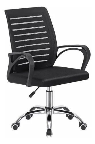 Cadeira Ergonômica Giratória Preta para Escritório
