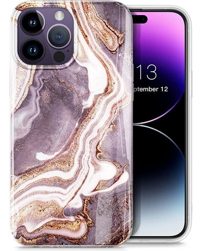 Funda Para iPhone 14 Pro (marmol Dorado)