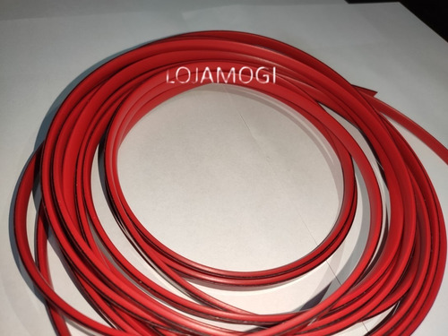 Imagem 3 de 3 de Rolo Friso Vermelho Filete Universal Flexivel 6mm X 6 Metro